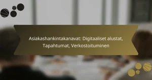 Asiakashankintakanavat: Digitaaliset alustat, Tapahtumat, Verkostoituminen