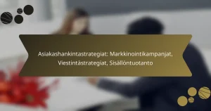 Asiakashankintastrategiat: Markkinointikampanjat, Viestintästrategiat, Sisällöntuotanto