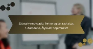 Sääntelyinnovaatio: Teknologiset ratkaisut, Automaatio, Älykkäät sopimukset