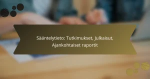 Sääntelytieto: Tutkimukset, Julkaisut, Ajankohtaiset raportit